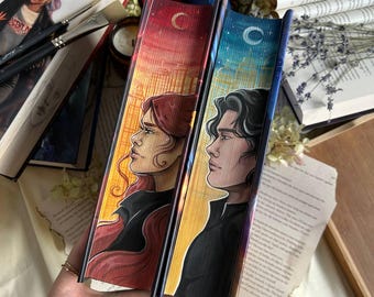 Individuell bemaltes Buch Set: Crescent City Aquarellkanten