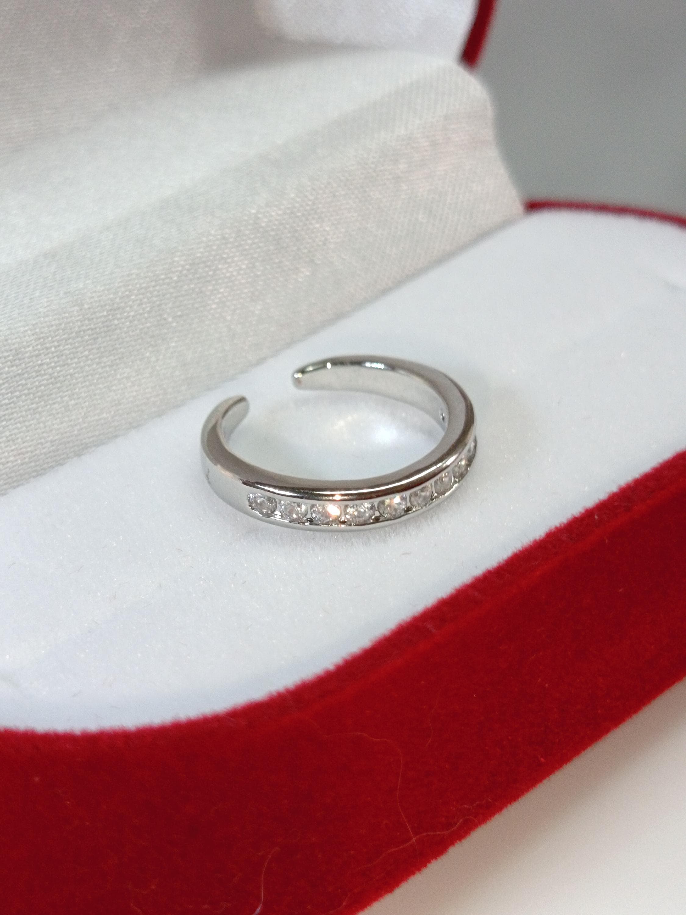 Bague En Argent Massif 925 Et Zircon Blanc Taille 61 - Occasion, Bijou élégant Et Intemporel