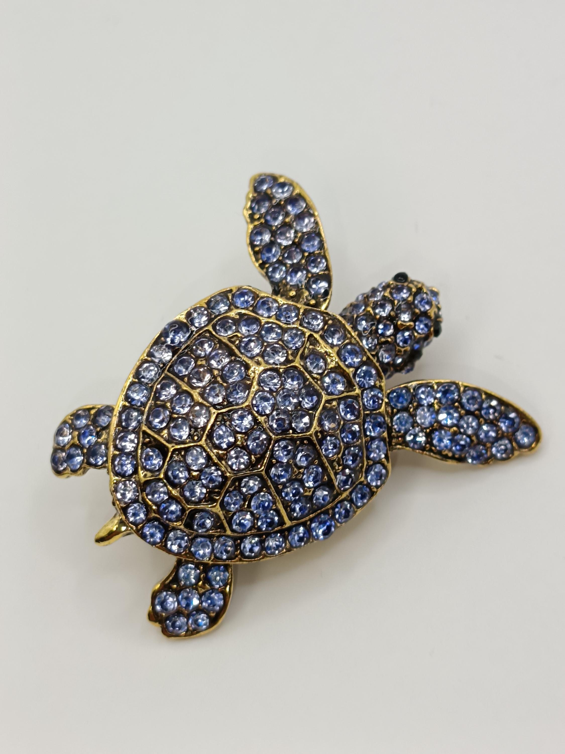 Broche Tortue Vintage Magalie D'or - Univers Tortue