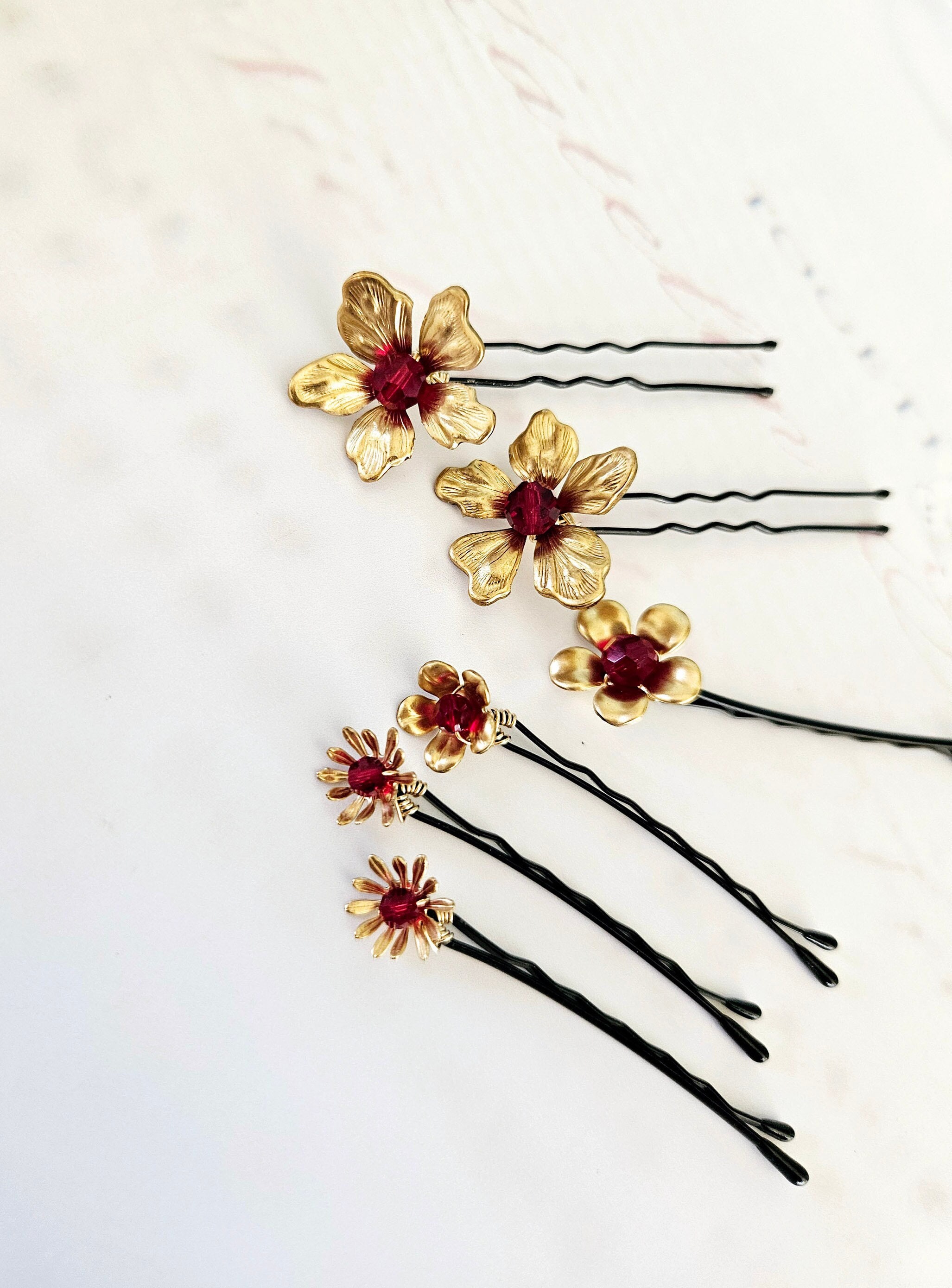 Assorted Women\'s Hair Accessories Set - Silver, Red, Gold, Blue, Brown 50 Pcs/Pack Gold/Silver Hair Cuffs Adjustable Metal Hair  main image 2