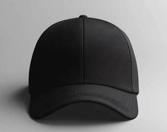 Black Baseball Cap Mockup, Hat Mockup, PNG image Download.