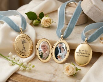 Personalized  Wedding Photo Locket for Bouquet, Wedding Memorial Charm, Wedding Loved Ones Passed, Custom Bouquet Charm, Gift for Bride