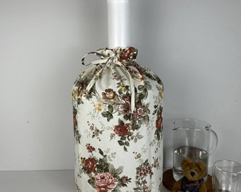 Flower fabric,handmade Cover,water gallon cover,Case for 5G Water Bottle,5 gallon bottle,Water cooler cover,19 L dispenser cover,bottle case