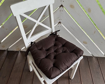 Amazing deep seat cushions, quilted trapeze chairpad for kitchen chairs and stitches and ties - cozy gift for your family, housewarming gift