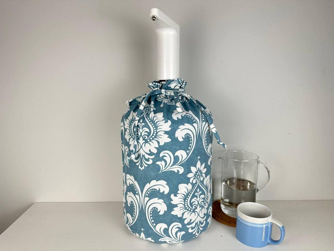 Black - Handmade Cotton 1L Water Bottle Cover 05