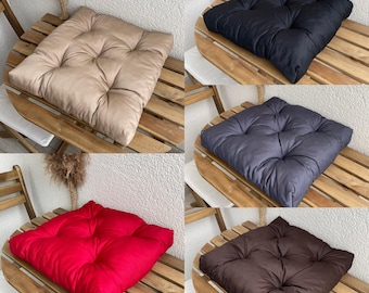 Huge and thick cushions for home, quilted floor pillows, square cushion for kitchen chair , handmade pillows for patio, autumn best gift