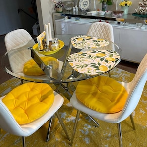 Handmade Pillows for chairs, Cushion for chair, Round chair cushions, Multicolor cushions, Pad with ties, Cushion For Home
