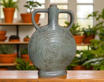 Kappa Sake Server Antique Japanese Oribe Ceramic Decorative