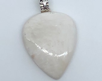 Heavenly Scolicite on Sterling Silver glue on bail Pendant