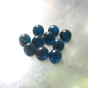 Set Of 4 Natural Neon Apatite Cabochon 6mm Round Gemstone, Fine Vivid Blue Gemstone Cabochon, Jewelry Making Loose Gemstone image 5