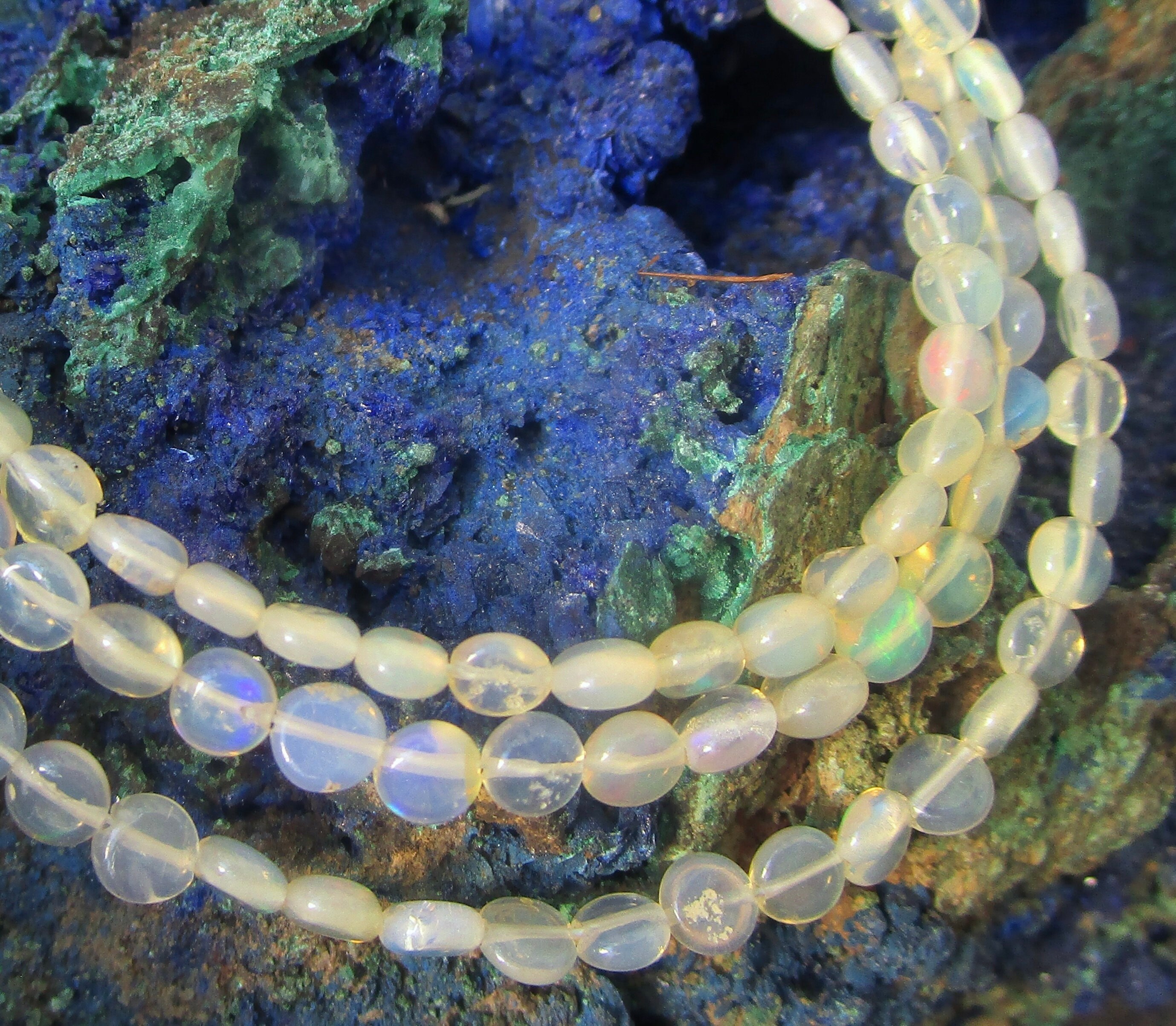Natural Ethiopian Opal Beads, 3.5mm Round Coin Gemstone, Welo Opal,