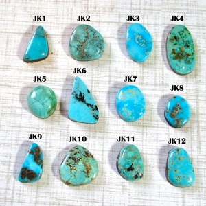 Natural USA Mine Turquoise Cabochons, Kingman Morenci Royston Kings Manassa Turquoise Gemstone, Backed Turquoise #JK