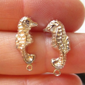 Sterling Silver Seahorse Post Stud Earring Pair,
