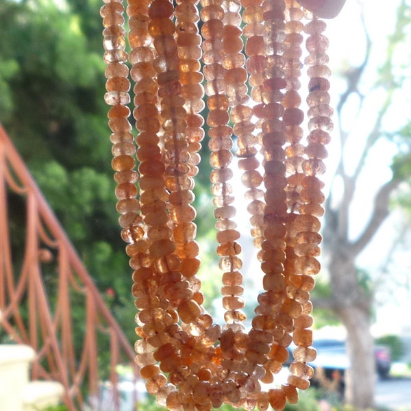 Nice Natural Oregon Sunstone Rondelle Beads 4.5mm 14 Inches