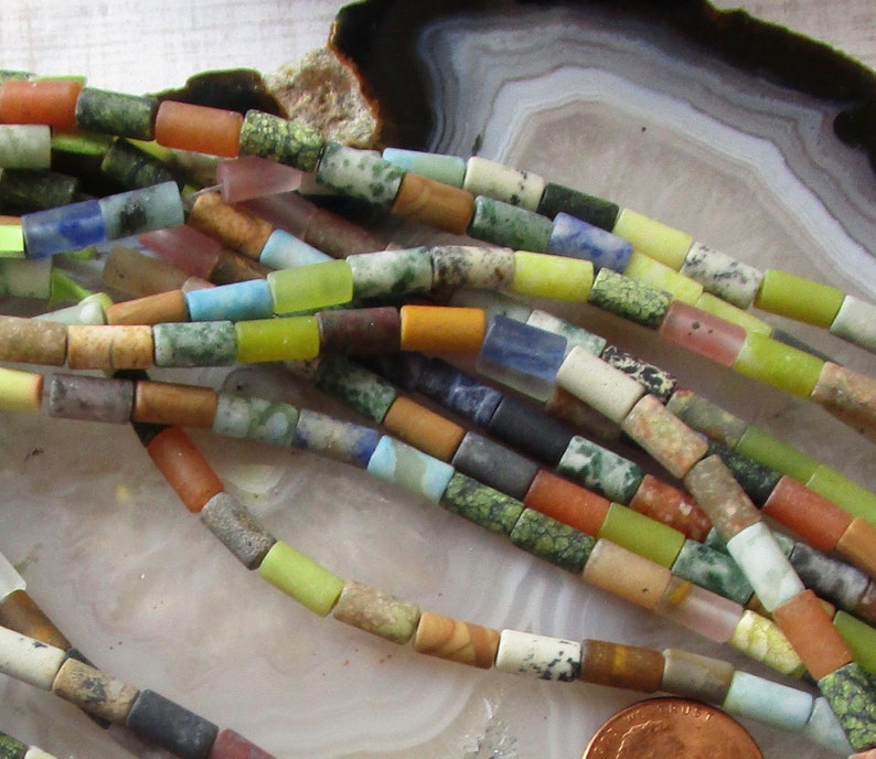 Barrel Rondelle Beads Amazonite Chalcedony Beads Jasper SALE Matte Multi Gemstone Beads 8mm x 4mm Tube Agate Lapis Turquoise