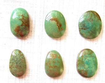 Natural Royston Turquoise Cabochon, Bi Color Gold Blue Brown Gemstone, Turquoise For Ring, Southwestern Jewelry DIY