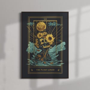 Death Tarot Card Poster | Plant Lover | Major Arcana Art