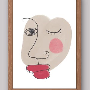 Abstract Face poster / INSTANT DOWNLOAD
