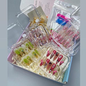 Press On Nail Mystery Box Fake Nails Surprise Box Nail Lover Package Affordable Nail Art Box Gift