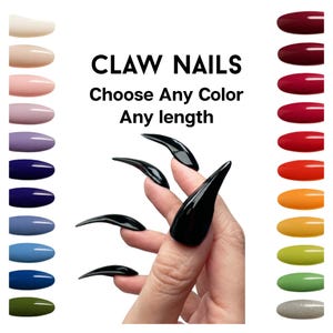 Custom Claw Nails – Choose Any Color | Stiletto Press On Nails in Short, Medium & Long Lengths