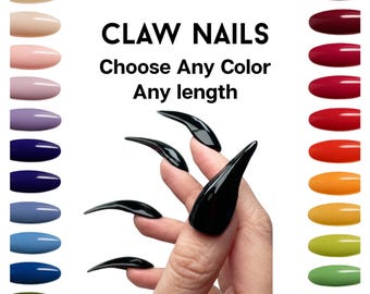 Custom Claw Nails – Choose Any Color | Stiletto Press On Nails in Short, Medium & Long Lengths