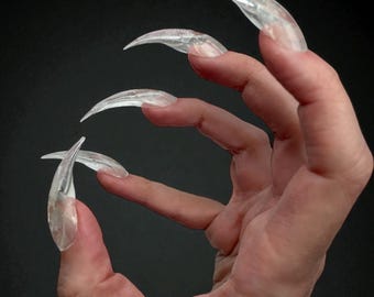 Clear Claw Press-On Nails: Witchcore Cosplay Acrylic Claws