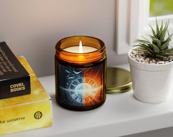 Witchy Time Scented Candle: Chrono Disconnect, Coconut Apricot Wax