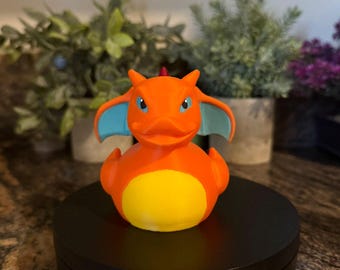 Cute Pocket Monster Inspired Duck Handcrafted Collectible Duck Toy