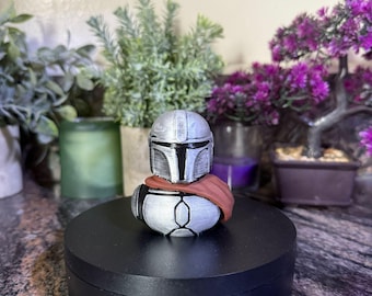 Epic Galactic Warrior Duck Figurine - Unique 3D Printed Collectible