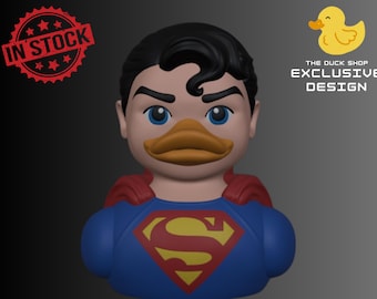 Superhero Duck Figurine | 3D Printed Caped| Comic-Inspired Hero Duck | Geek Gift | Handmade PLA Collectible