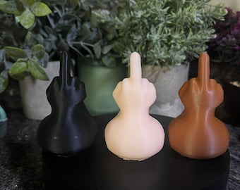 Hand-Painted Middle Finger Rubber Duck - Funny and Bold 3D Printed Novelty Gift