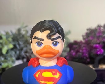 Caped Hero Duck | 3D Printed Super Duck Figurine | Flying Comic-Inspired Duck | Heroic Gift for Geeks | Handmade Duck Collectible
