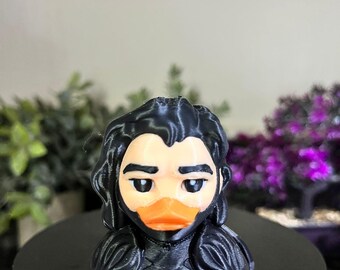 Heroic Winter Warrior Duck | 3D Printed Collectible Duck Figurine | Fantasy Battle Duck Gift | Unique Geek Decor | Handmade Duck Toy