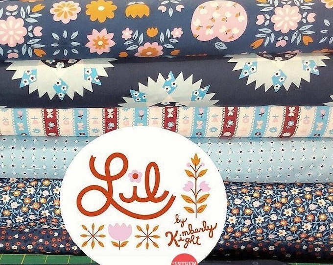 Lil by Kimberly Kight - Ruby Star Society/Moda Fabrics - Blue - Fabric Bundle, 6 pcs.