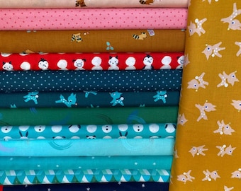 Jolly Darlings and Jolly Basics by Ruby Star Society for Moda Fabrics - Winter Christmas fabric bundle, 15 pieces