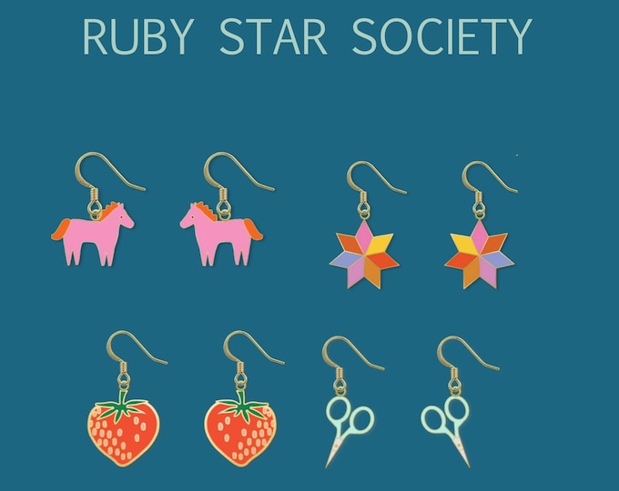 Ruby Star Designer Earrings - Kimberly Kight, Alexia Marcelle Abegg, Rashida Coleman - select an option