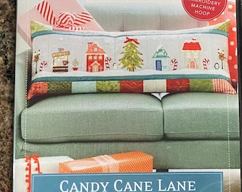 Kimberbell Candy Cane Lane Bench Pillow - Embroidery Machine CD Pattern