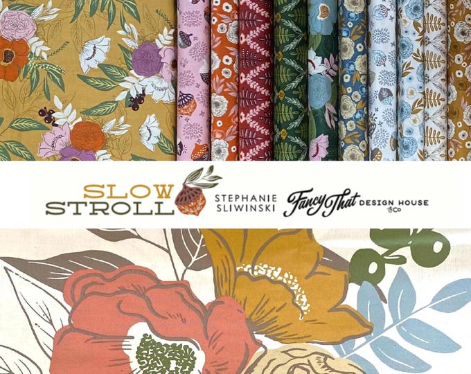 Slow Stroll by Stephanie Sliwinski for Moda ~ fabric bundle FTDH-SS#2, 12 pieces