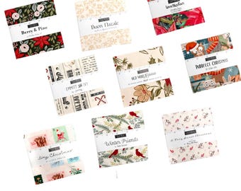 Moda Fabrics Christmas 2025 CHARM PACK- Precuts 5-inch squares, 42 Pieces