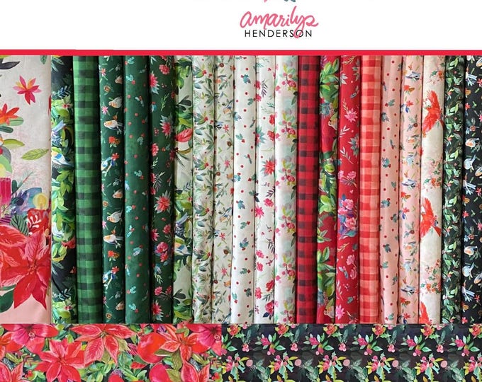 Love & Cheer by Amarilys Henderson for Moda Fabrics - Christmas holiday fabric bundle of 25 pieces