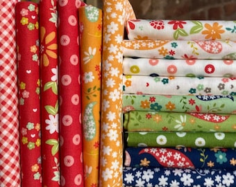 Raspberry Summer by Sherri & Chelsi for Moda Fabrics - 17 pieces