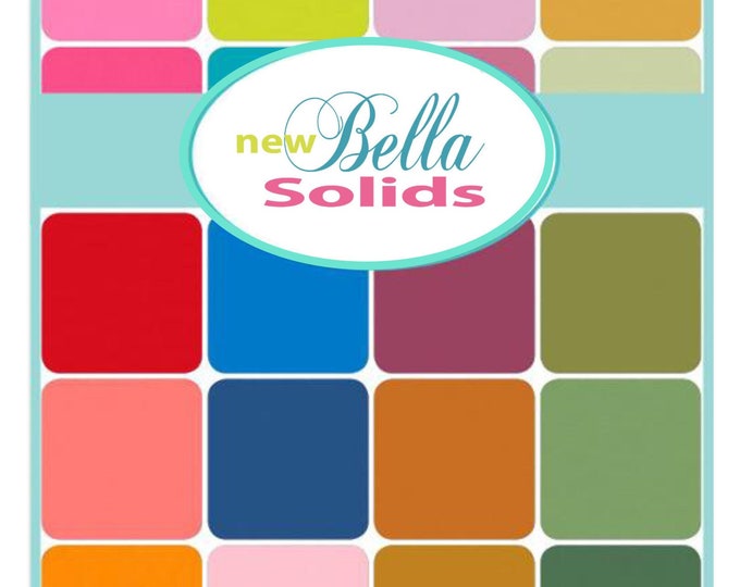 NEW 2024 BELLA SOLIDS by Moda - Bright And Cozy Colorways, 30 assortment