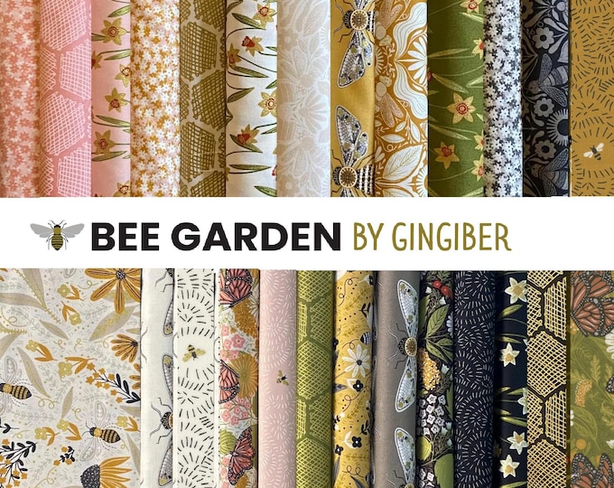 BEE GARDEN By Gingiber for MODA Fabrics - 26 Fat quarters