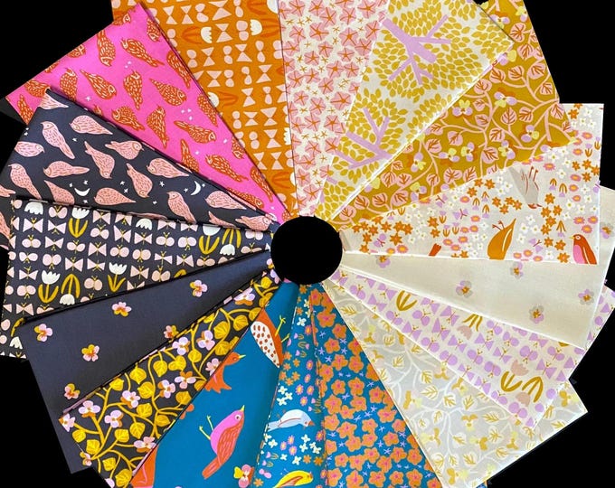 Bird Is the Word by Kimberly Kight of Ruby Star Society for Moda Fabrics - Fabric Bundle 16 pieces