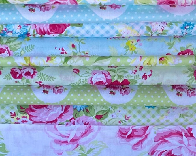 Tanya Whelan Sunshine - quilting cotton fabric bundle, 9 pieces