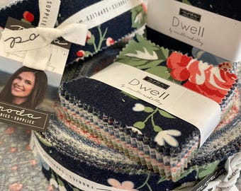 Dwell Moda Precut fabric bundle, 2 Honey Buns + 2 Mini Charm Packs - 164 pieces