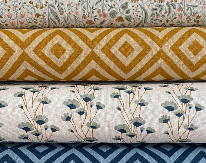 Moda Fabrics COTTON LINEN Fabric - Rainier Mochi Linen and Cotton blend, by the yard