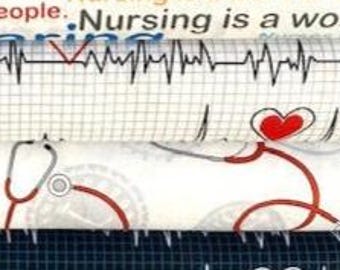 Calling All Nurses - cotton fabric bundle healthcare heroes - 4 pieces half yard cuts