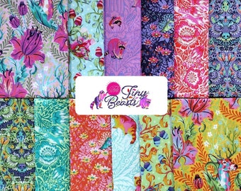 Tula Pink Tiny Beasts - cotton fabric bundle, 12 pieces - select an option