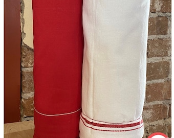 Moda Christmas Red Solid or White Red Border Toweling 16"-wide, by the yard